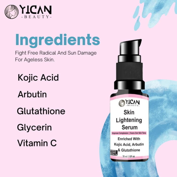 Yican Skin Lightening Serum Enriched With Kojic Acid Arbutin & Glutothione 30ml / 1.01oz