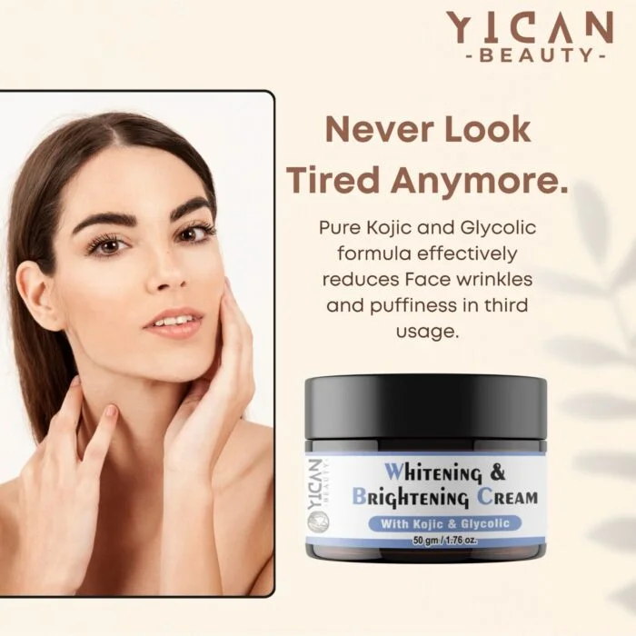 Yican Whitening & Brightening Cream with Kojic & Glycolic 50gm /1.76 oz